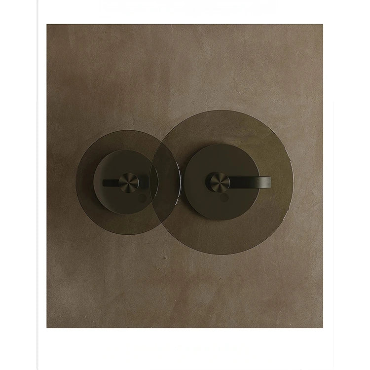 センターテーブル 強化ガラス アッシュ材 ステンレス製 おしゃれなデザイン 丸型2点セット モダンリビングに最適 fjd-4688