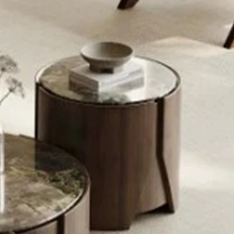 モダンデザインの石製センターテーブル - スタイリッシュなリビング空間を演出する家具 fjd-4690