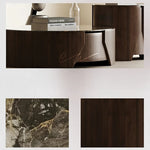 モダンデザインの石製センターテーブル - スタイリッシュなリビング空間を演出する家具 fjd-4690