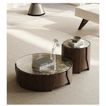 モダンデザインの石製センターテーブル - スタイリッシュなリビング空間を演出する家具 fjd-4690