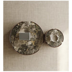 モダンデザインの石製センターテーブル - スタイリッシュなリビング空間を演出する家具 fjd-4690