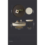 センターテーブル パイン材ステンレス製 モダンデザイン 引き出し付き おしゃれなリビング家具 fjd-4692