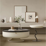 センターテーブル パイン材ステンレス製 モダンデザイン 引き出し付き おしゃれなリビング家具 fjd-4692