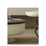 センターテーブル パイン材ステンレス製 モダンデザイン 引き出し付き おしゃれなリビング家具 fjd-4692