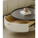 センターテーブル パイン材ステンレス製 モダンデザイン 引き出し付き おしゃれなリビング家具 fjd-4692