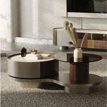 モダンデザインのセラミックガラスセンターテーブル - おしゃれなリビング空間を演出する高級インテリア家具 fjd-4693