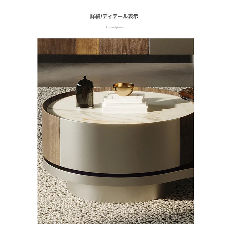 モダンデザインのセラミックガラスセンターテーブル - おしゃれなリビング空間を演出する高級インテリア家具 fjd-4693