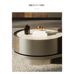 モダンデザインのセラミックガラスセンターテーブル - おしゃれなリビング空間を演出する高級インテリア家具 fjd-4693