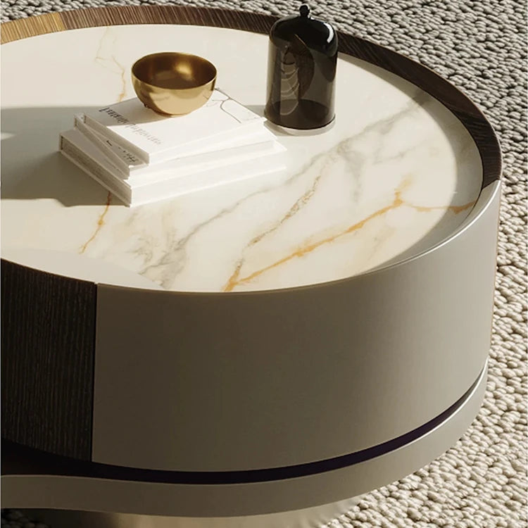 モダンデザインのセラミックガラスセンターテーブル - おしゃれなリビング空間を演出する高級インテリア家具 fjd-4693