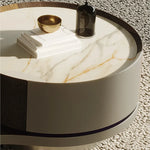 モダンデザインのセラミックガラスセンターテーブル - おしゃれなリビング空間を演出する高級インテリア家具 fjd-4693