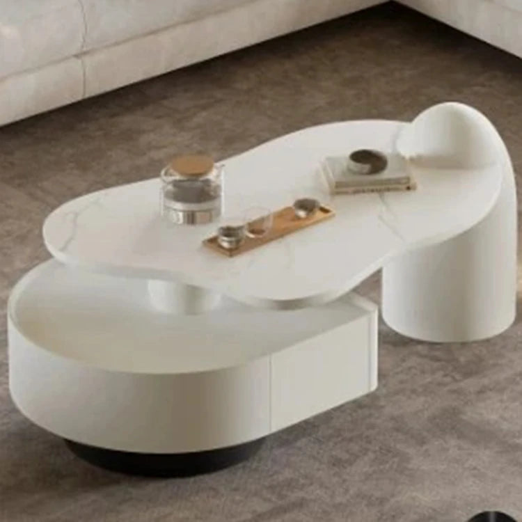 モダンセラミックパインセンターテーブル|スタイリッシュなリビング空間を演出|収納付きデザイン fjd-4695