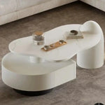 モダンセラミックパインセンターテーブル|スタイリッシュなリビング空間を演出|収納付きデザイン fjd-4695