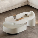 モダンセラミックパインセンターテーブル|スタイリッシュなリビング空間を演出|収納付きデザイン fjd-4695