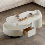 モダンセラミックパインセンターテーブル|スタイリッシュなリビング空間を演出|収納付きデザイン fjd-4695