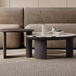 センターテーブル 石材 強化ガラス モダンデザイン 高級感あふれるインテリア家具 fjd-4697