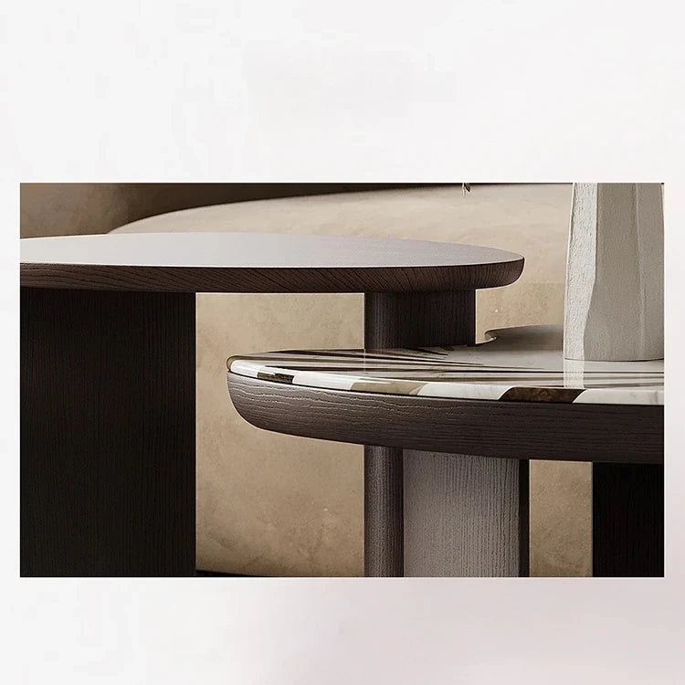 センターテーブル 石材 強化ガラス モダンデザイン 高級感あふれるインテリア家具 fjd-4697