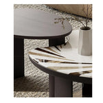 センターテーブル 石材 強化ガラス モダンデザイン 高級感あふれるインテリア家具 fjd-4697