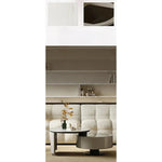 モダンセンターテーブル 石材×強化ガラス×パイン材の魅力的デザイン【リビングに最適】 fjd-4704