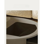 モダンセンターテーブル 石材×強化ガラス×パイン材の魅力的デザイン【リビングに最適】 fjd-4704