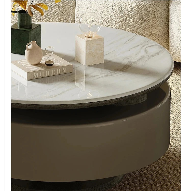 モダンセンターテーブル 石材×強化ガラス×パイン材の魅力的デザイン【リビングに最適】 fjd-4704