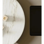 モダンセンターテーブル 石材×強化ガラス×パイン材の魅力的デザイン【リビングに最適】 fjd-4704