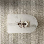 モダンデザインセンターテーブル|高級石材使用|収納付きのスタイリッシュなコーヒーテーブル fjd-4705