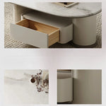 モダンデザインセンターテーブル|高級石材使用|収納付きのスタイリッシュなコーヒーテーブル fjd-4705