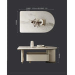 モダンデザインセンターテーブル|高級石材使用|収納付きのスタイリッシュなコーヒーテーブル fjd-4705