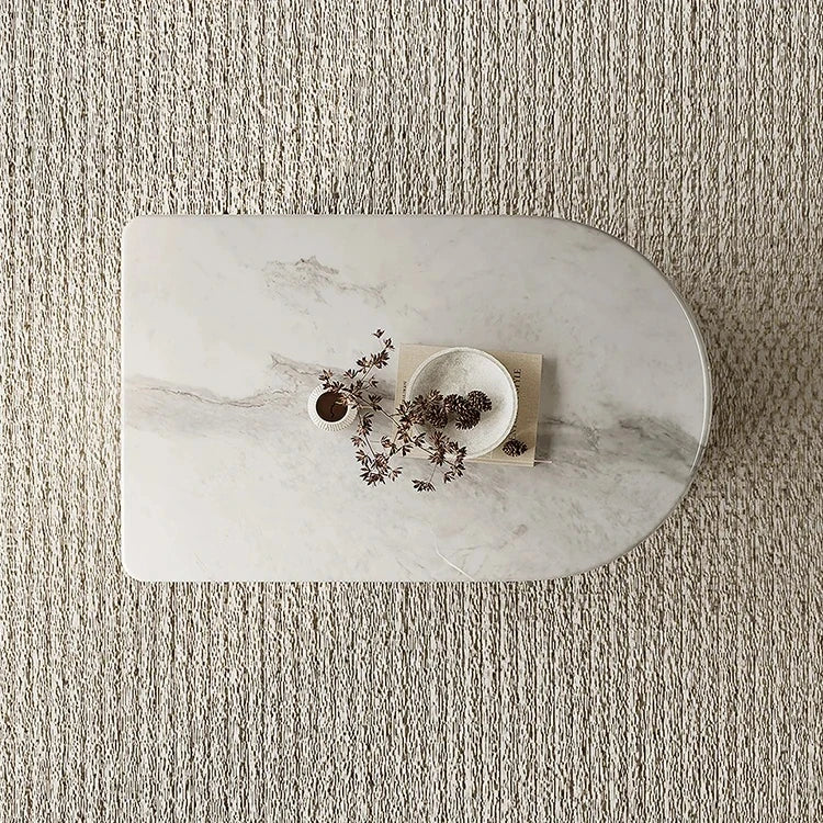 モダンデザインセンターテーブル|高級石材使用|収納付きのスタイリッシュなコーヒーテーブル fjd-4705