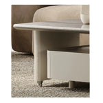 モダンデザインセンターテーブル|高級石材使用|収納付きのスタイリッシュなコーヒーテーブル fjd-4705