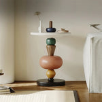 オーク材のセンターテーブル|モダンデザインのカラフルなアクセント家具 fjd-4707