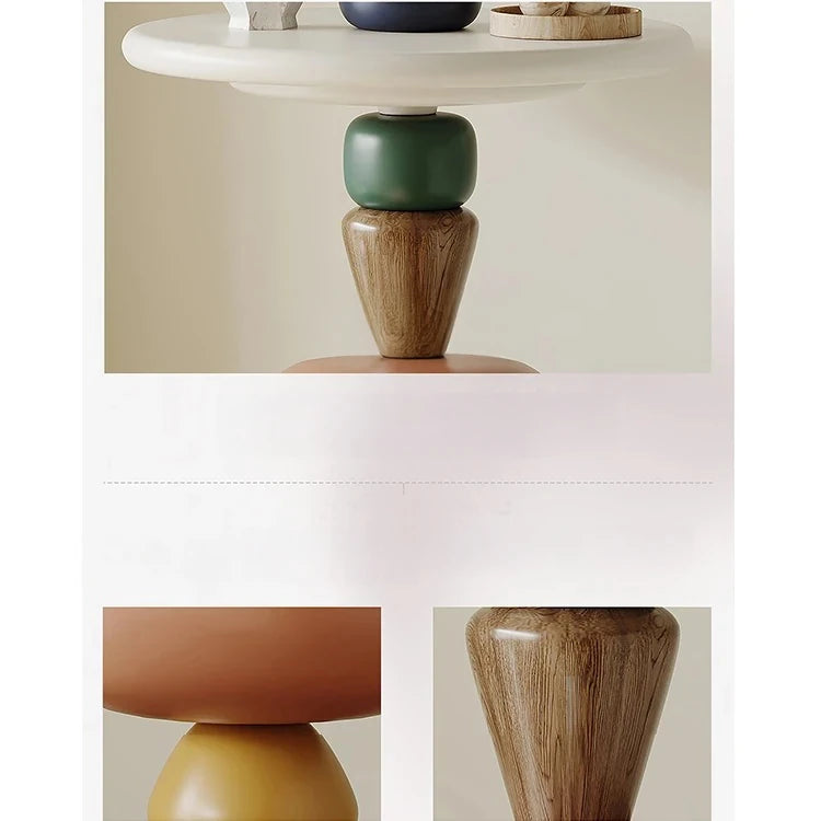 オーク材のセンターテーブル|モダンデザインのカラフルなアクセント家具 fjd-4707