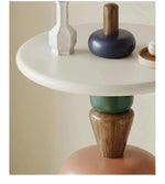 オーク材のセンターテーブル|モダンデザインのカラフルなアクセント家具 fjd-4707