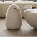 モダンデザイン センターテーブル GFRP強化ガラス製 丸型スタイリッシュコーヒーテーブル fjd-4709