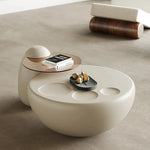 モダンデザイン センターテーブル GFRP強化ガラス製 丸型スタイリッシュコーヒーテーブル fjd-4709