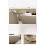 モダンデザイン センターテーブル GFRP強化ガラス製 丸型スタイリッシュコーヒーテーブル fjd-4709