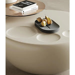 モダンデザイン センターテーブル GFRP強化ガラス製 丸型スタイリッシュコーヒーテーブル fjd-4709