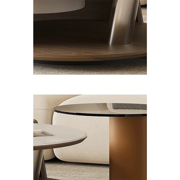 センターテーブル 石材 ステンレス 強化ガラス 合成皮革 使用 モダンデザイン 高級感 機能性収納 おしゃれリビング家具 fjd-4711