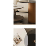 センターテーブル 石材 ステンレス 強化ガラス 合成皮革 使用 モダンデザイン 高級感 機能性収納 おしゃれリビング家具 fjd-4711