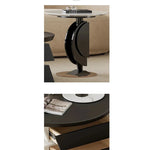 モダン大理石センターテーブル - 耐久性パイン材とスタイリッシュなステンレス脚付き fjd-4713