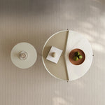 モダンセンターテーブル|合成皮革・石・ステンレス製|洗練されたデザインでおしゃれなリビング空間を演出 fjd-4715