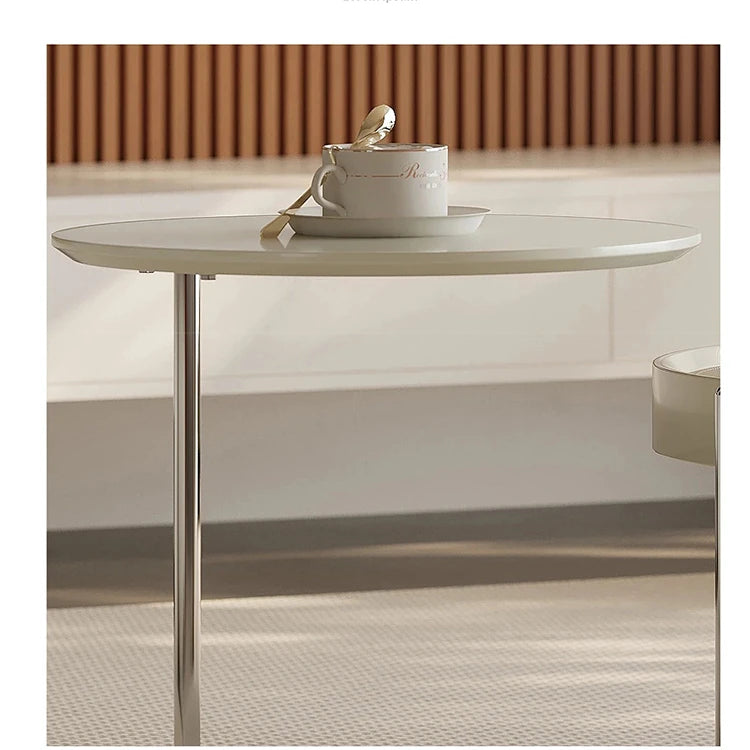 モダンセンターテーブル|合成皮革・石・ステンレス製|洗練されたデザインでおしゃれなリビング空間を演出 fjd-4715