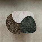 モダンデザイン センターテーブル ストーン・セラミック・ステンレス製 2段式 コーヒーテーブル ルームアクセント fjd-4716