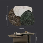 モダンデザイン センターテーブル ストーン・セラミック・ステンレス製 2段式 コーヒーテーブル ルームアクセント fjd-4716