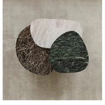 モダンデザイン センターテーブル ストーン・セラミック・ステンレス製 2段式 コーヒーテーブル ルームアクセント fjd-4716