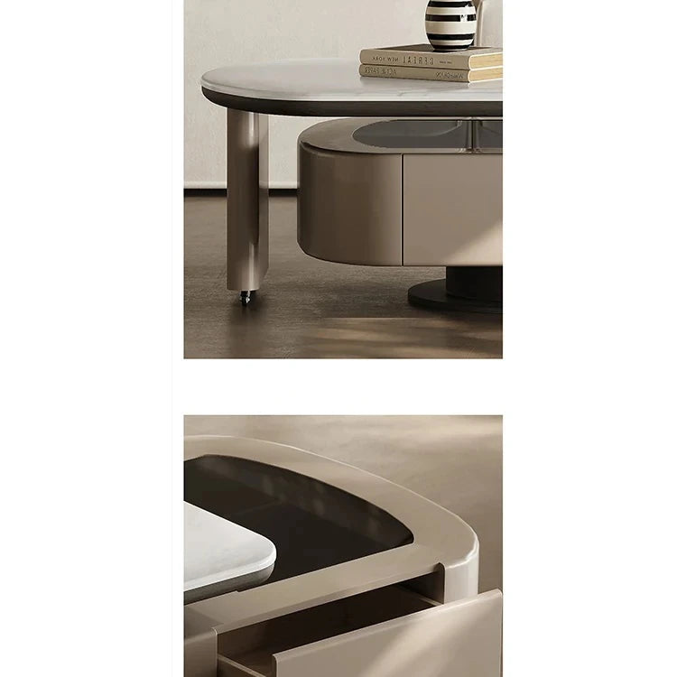 モダンデザインのセンターテーブル|強化ガラスとパイン材使用|リビングルームに最適な収納機能付きコーヒーテーブル fjd-4717