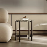 モダンデザイン センターテーブル 大理石&ステンレス製 おしゃれなリビング向け 家具 fjd-4723