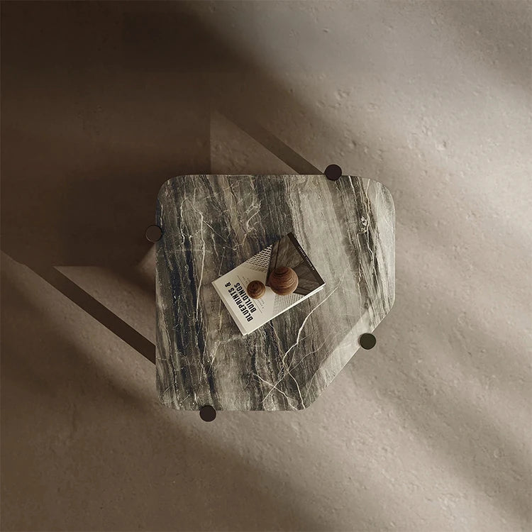 モダンデザイン センターテーブル 大理石&ステンレス製 おしゃれなリビング向け 家具 fjd-4723