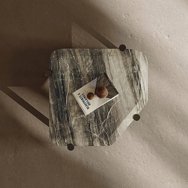 モダンデザイン センターテーブル 大理石&ステンレス製 おしゃれなリビング向け 家具 fjd-4723