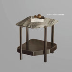 モダンデザイン センターテーブル 大理石&ステンレス製 おしゃれなリビング向け 家具 fjd-4723